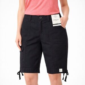 St. John’s Bay Black Bermuda Shorts Size 2 Mid Rise